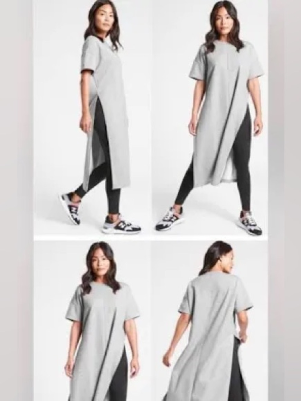 Athleta Sedona Slit Crewneck Long Sweatshirt Dress SIZE: Medium
